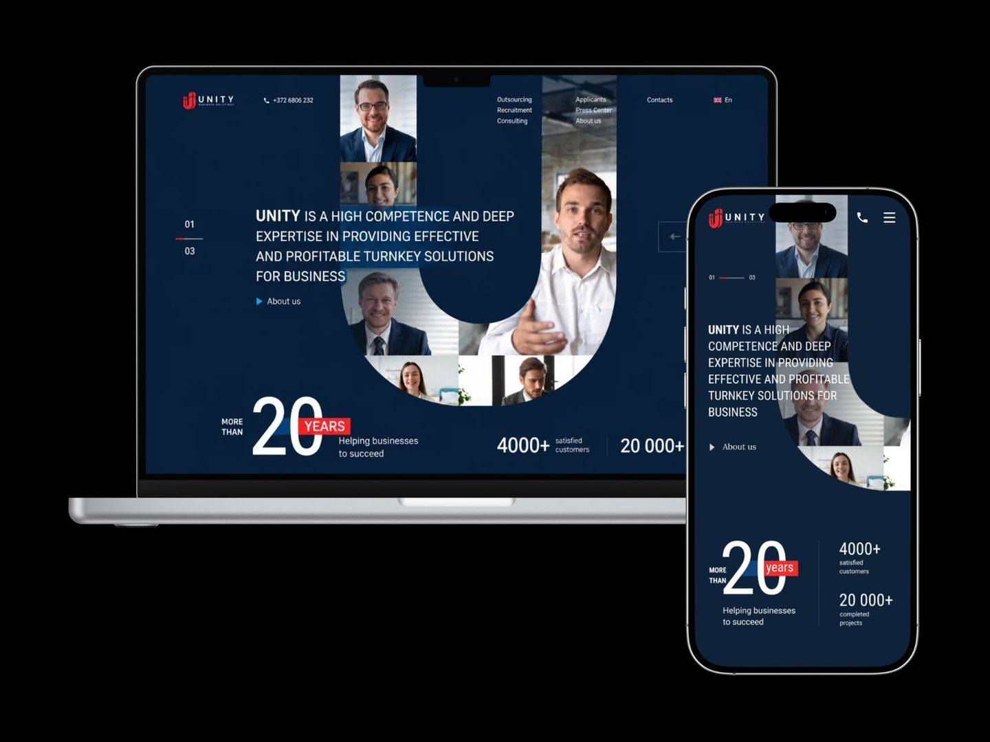 Corporate website for a recruitment company
