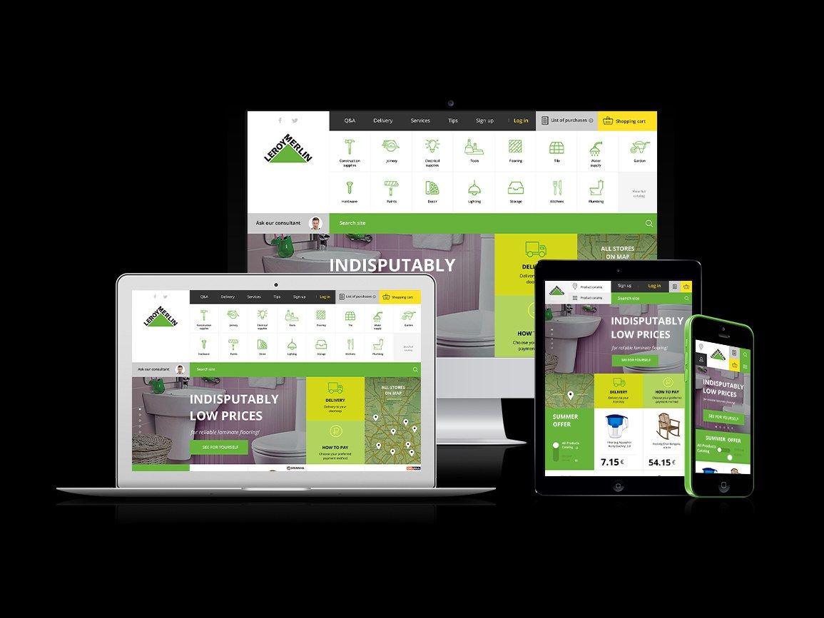Website design concept for Leroy Merlin