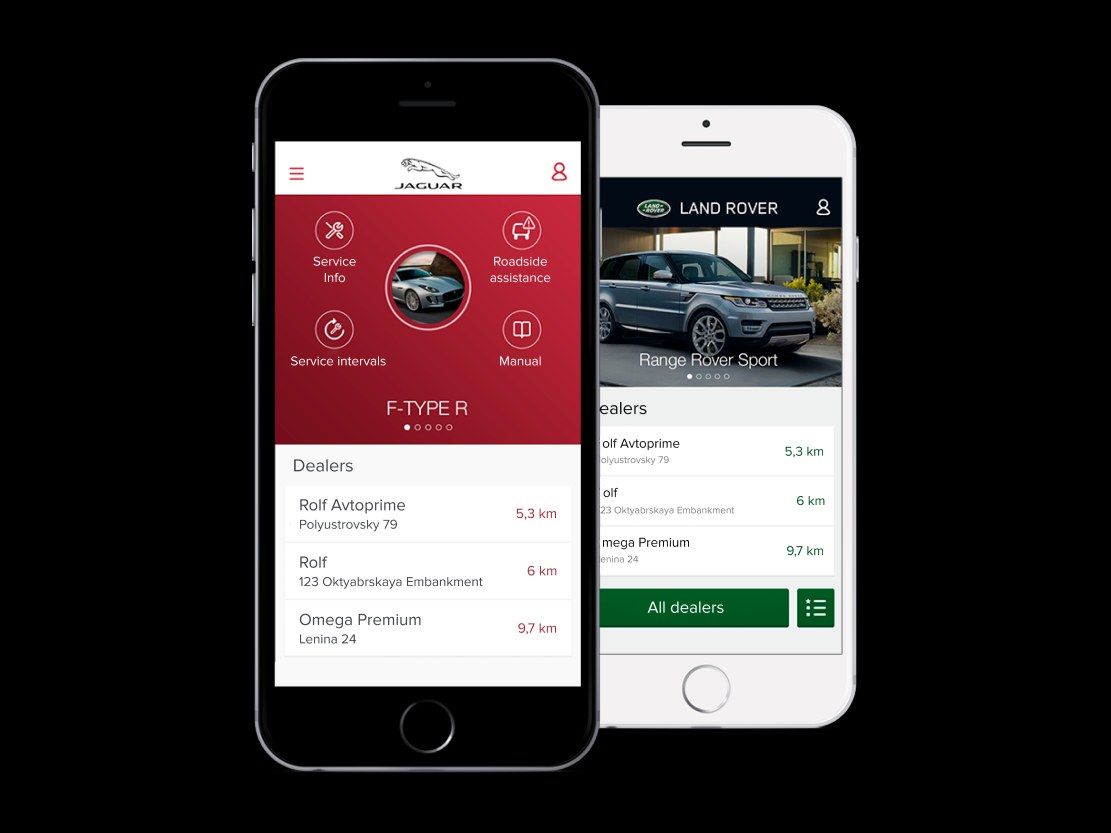 Mobile app for Land Rover